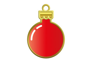 Rote Weihnachtskugel.