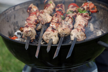 Traditional meat skewers in Russia