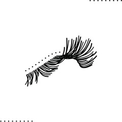 Lashes vector icon in outline