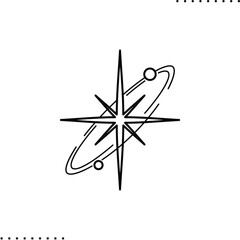 quasar vector icon in outline