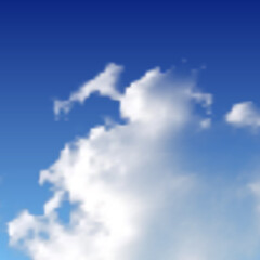 Fototapeta premium Natural background with cloud on blue sky