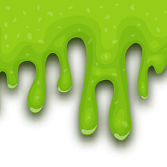 Green dripping liquid slime