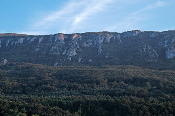 mountain landscape with clouds