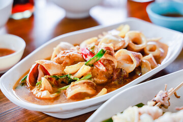 Stir Fried Squid with Curry Powder