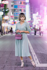 Fototapeta premium 都会での夜景ポートレート