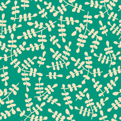 Seamless pattern with leaves