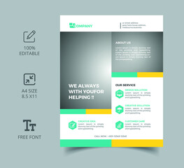 Creative Modern geometric Colorful Corporate Flyer Template Design
