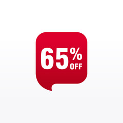65 discount, Sales Vector badges for Labels, , Stickers, Banners, Tags, Web Stickers, New offer. Discount origami sign banner