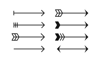 Arrows direction indicate sign set