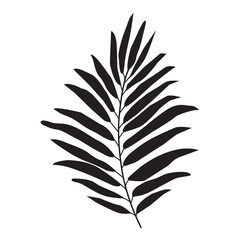 Tropical palm leaf icon. Vector illustration