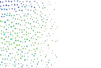 Light Blue, Yellow vector template with poker symbols.