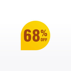68 discount, Sales Vector badges for Labels, , Stickers, Banners, Tags, Web Stickers, New offer. Discount origami sign banner