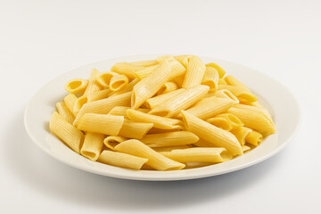Italian pasta on a white plate
