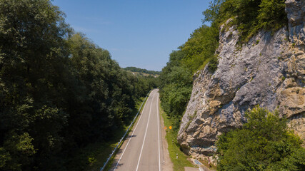 Landmark, attraction - Rock cliff Three elephants. Russia, Krasnodar Territory, Mostovskiy rayon