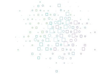 Light Multicolor, Rainbow vector background with circles, rectangles.