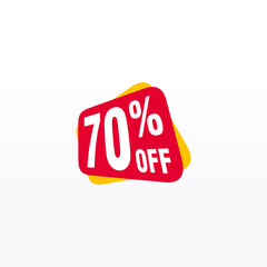 70 discount, Sales Vector badges for Labels, , Stickers, Banners, Tags, Web Stickers, New offer. Discount origami sign banner