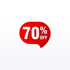 70 discount, Sales Vector badges for Labels, , Stickers, Banners, Tags, Web Stickers, New offer. Discount origami sign banner
