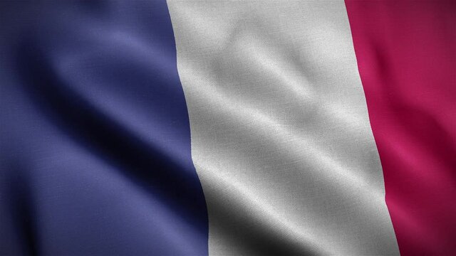 Flag of France 3D Loop