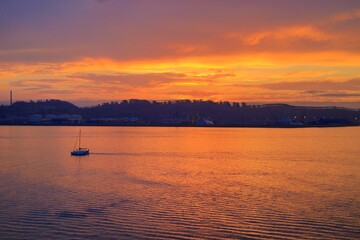 atardecer en el mar