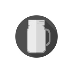 Flat design mason jar