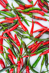 Fresh millet pepper on white background