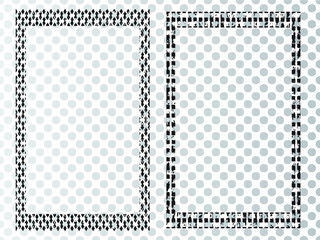 Vector Frames. rectangles for image. distress texture . Grunge Black and White borders isolated on the transparent background . Dirt effect . 