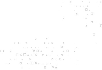 Light Silver, Gray vector template with spots, rectangles.