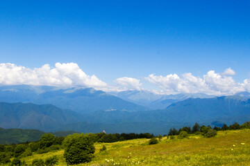 Fototapeta premium Mountains landscape and view in Racha, Georgia
