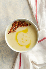 cream of mushroom soup with bread