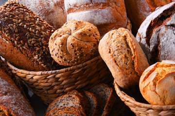 Composition with assorted bakery products