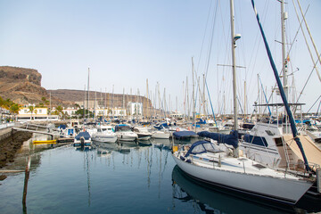 Fototapeta na wymiar Puerto de Mogan, beautiful town south of Gran Canaria, Canary Islands Spain.