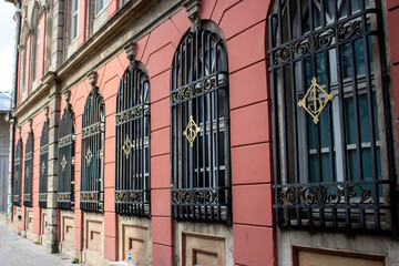 The windows of a historical building.