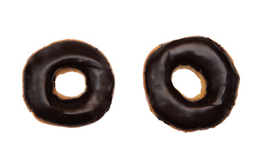 Donuts on a white background.