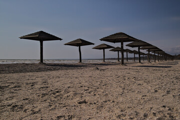 beach umbrellas on the beach