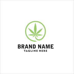 marijuana logo silhouette design icon vector