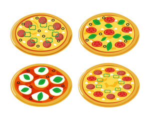 冷凍ピザのベクターイラスト 冷凍食品 Canvas Print Nisi