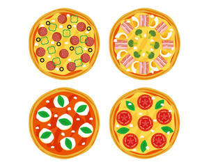 冷凍ピザのベクターイラスト 冷凍食品 Wall Mural Wallpaper Murals Nisi