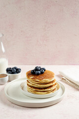 stack of pancakes with syrup