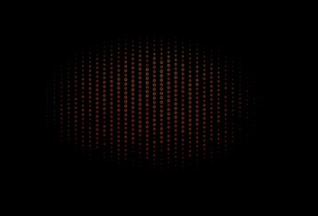 Dark Orange vector background with hexagons.