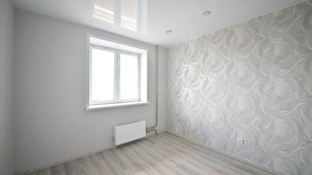 Russia, Moscow- February 15, 2020: interior room apartment modern bright cozy atmosphere. general cleaning, home decoration, preparation of house for sale