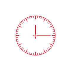 Simple clock icon. Time icon, vector stock illustration.
