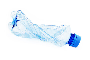 Plastic bottle on white background