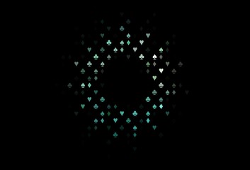 Dark Green, Yellow vector layout with elements of cards.