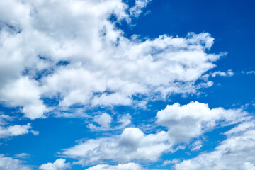 Beautiful blue sky with white clouds for the background
