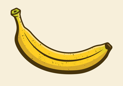 Banana yellow cartoon vector design element 