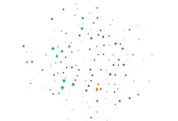 Light Black vector background with cards signs.