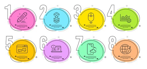 Environment day, Operational excellence and Smartphone cloud signs. Timeline steps infographic. Shoulder strap, Brand contract and Online documentation line icons set. Vector