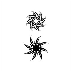 Fototapeta na wymiar tribal, classic , black, ethnic tattoo icon vector illustration design logo