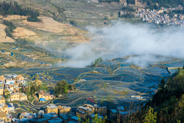 Naklejka premium Yuanyang rice terrace, Yunnan, China