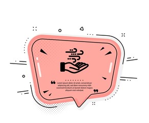 Wind energy icon. Quote speech bubble. Breeze sign. Ecology power symbol. Quotation marks. Classic wind energy icon. Vector